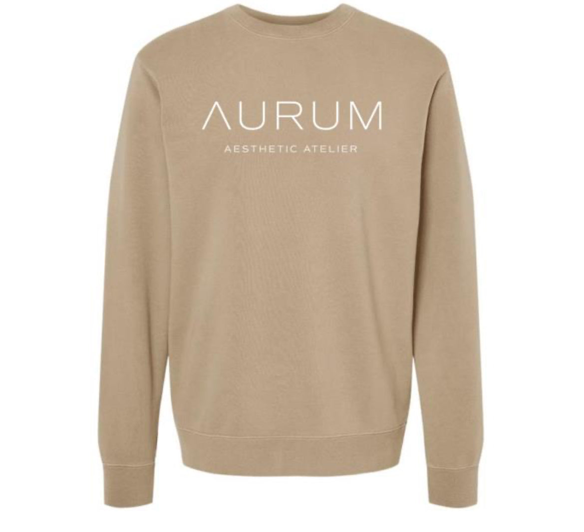 Aurum Aesthetic Atelier Crewneck: Sandstone
