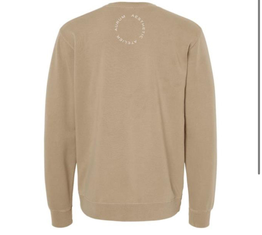 Aurum Aesthetic Atelier Crewneck: Sandstone